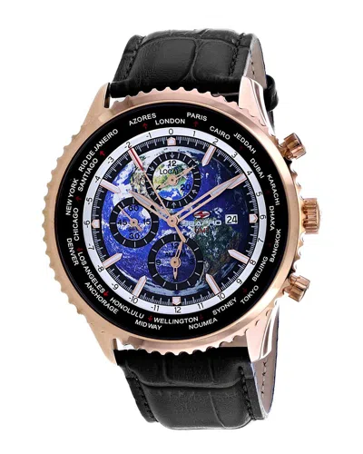 Seapro Men's Meridian World Timer Gmt Watch In Black