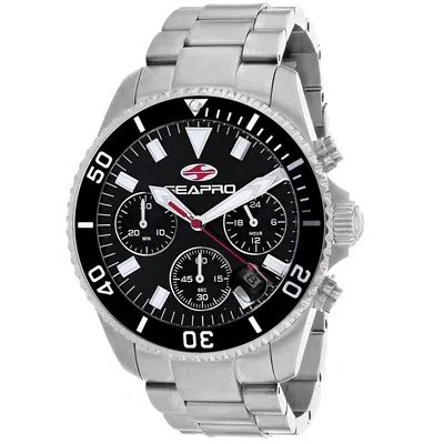 Pre-owned Seapro Men's Scuba 200 Chrono Black Dial Watch - Sp4351
