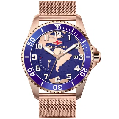 Seapro Voyager 42mm Watch In Gold