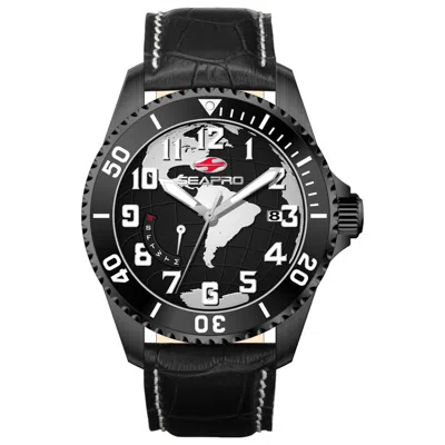 Seapro Voyager 42mm Watch In Black
