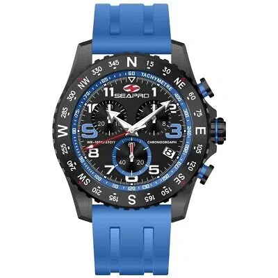 Pre-owned Seapro Mens Gallantry Black Dial Watch - Sp9735