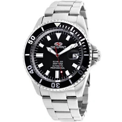 Pre-owned Seapro Mens Scuba 200 Black Dial Watch - Sp4311