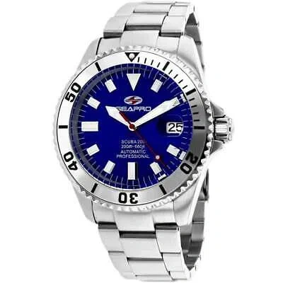 Pre-owned Seapro Mens Scuba 200 Blue Dial Watch - Sp4316
