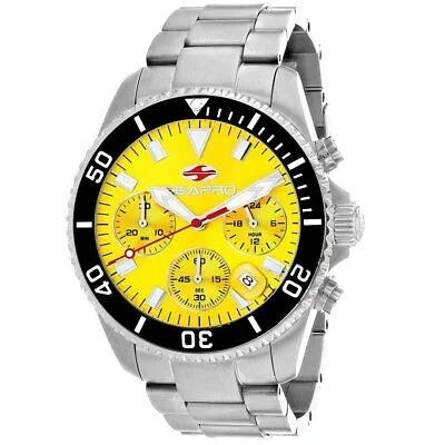 Pre-owned Seapro Mens Scuba 200 Chrono Yellow Dial Watch - Sp4354