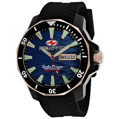 Pre-owned Seapro Mens Scuba Dragon Diver Limited Edition 1000 Meters Blue Dial Watch -