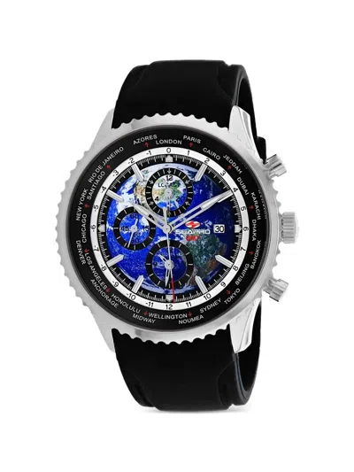 Seapro Meridian World Timer Gmt 47mm Watch In Black