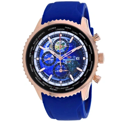 Seapro Meridian World Timer Gmt Blue Dial Men's Watch Sp7522 In Gray
