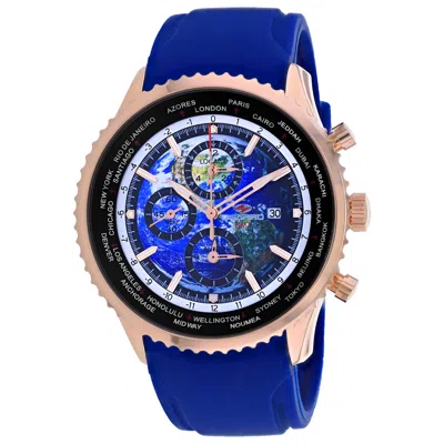 Seapro Meridian World Timer Gmt 47mm Watch In Blue