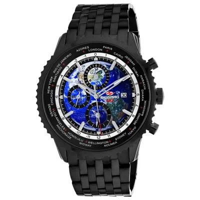 Seapro Meridian World Timer Gmt 47mm Watch In Black