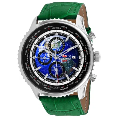 Seapro Meridian World Timer Gmt 47mm Watch In Blue