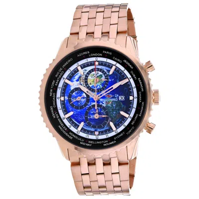 Seapro Meridian World Timer Gmt 47mm Watch In Pink
