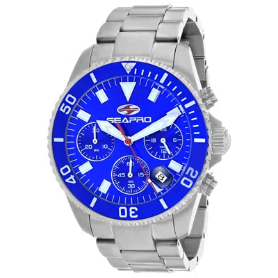 Seapro Logo-detail 43mm Watch In Blue