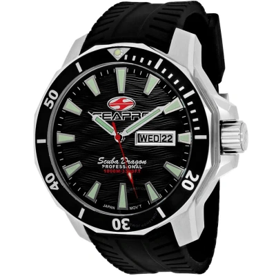 Seapro Scuba Dragon Diver Limited Edition 1000 Meters Quartz Black Dial Men's Watch Sp8310 In Orange