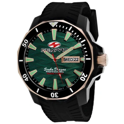 Seapro Scuba Dragon Diver Limited Edition 1000 Meters Quartz Green Dial Men's Watch Sp8324 In Gray