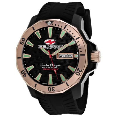 Seapro Scuba Dragon Diver 48mm Watch In Black