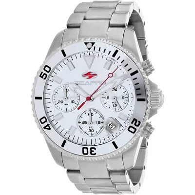 Seapro Scuba Stainless Steel Bracelet Chronograph Watch In Silver
