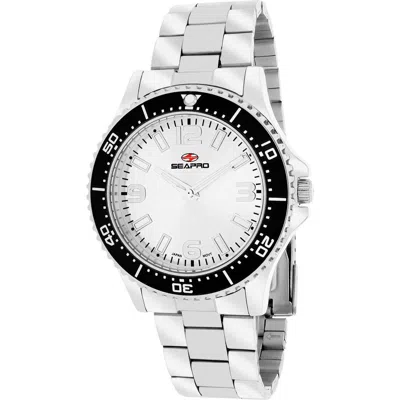 Seapro Scuba Stainless Steel Bracelet Watch In White
