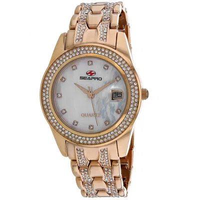 Seapro Women's Intrigue Mother Of Pearl Round 36mm In Gold