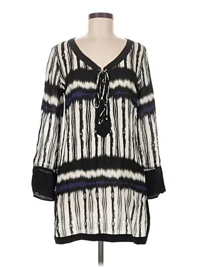 Pre-owned Search For Sanity 3/4 Sleeve Blouse In Black