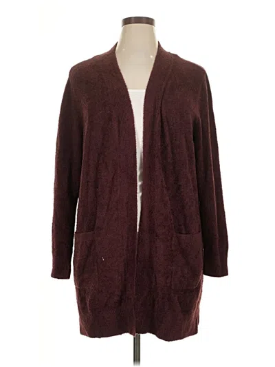 Pre-owned Search For Sanity Cardigan Sweater In Burgundy
