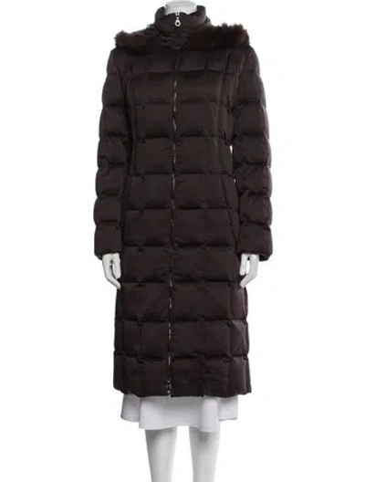 Pre-owned Searle Down Coat In Brown