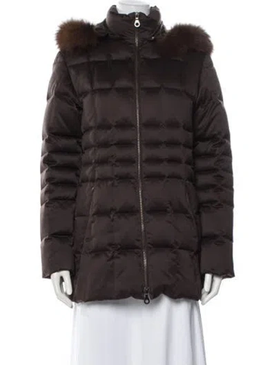 Pre-owned Searle Down Jacket In Brown
