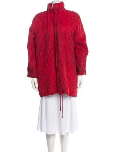 Pre-owned Searle Faux Fur Jacket In Red