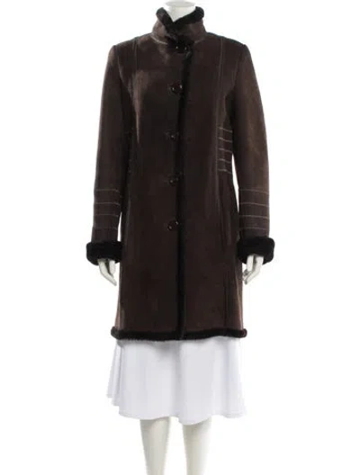 Pre-owned Searle Fur Coat In Brown