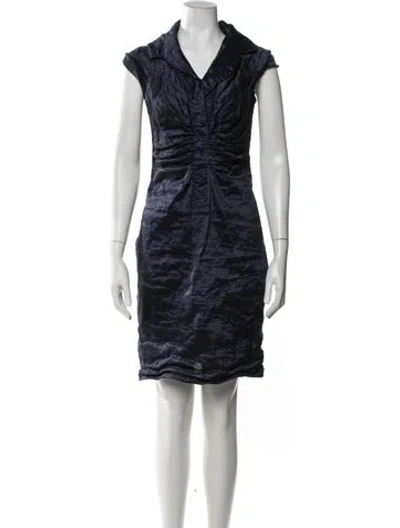 Pre-owned Searle Knee-length Dress In Blue