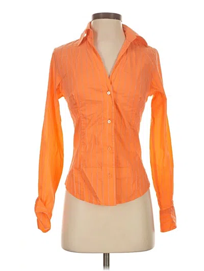 Pre-owned Searle Long Sleeve Blouse In Orange