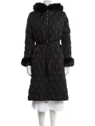 Pre-owned Searle Nylon Down Coat In Black