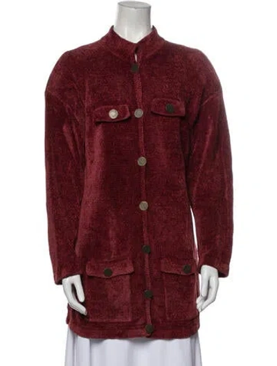 Pre-owned Searle Poncho In Red