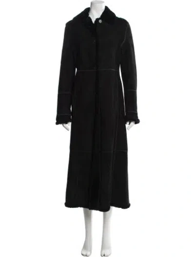 Pre-owned Searle Shearling Coat In Black