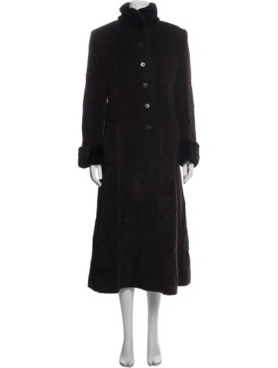 Pre-owned Searle Shearling Coat In Black
