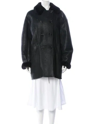 Pre-owned Searle Shearling Fur Coat In Black