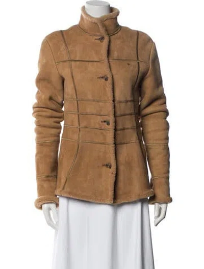 Pre-owned Searle Shearling Jacket In Brown