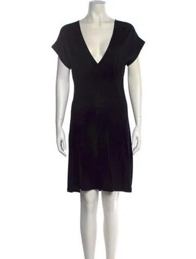 Pre-owned Searle Silk Knee-length Dress In Black