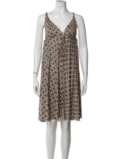 Pre-owned Searle Silk Mini Dress In Multicolor