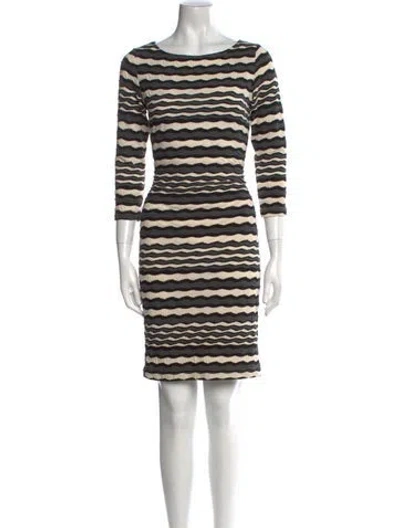 Pre-owned Searle Striped Knee-length Dress In Multi