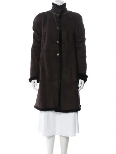 Pre-owned Searle Suede Coat In Brown