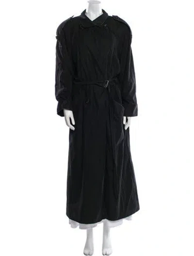 Pre-owned Searle Trench Coat In Black