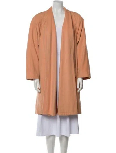 Pre-owned Searle Vintage Faux Fur Coat In Orange