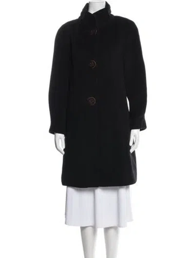 Pre-owned Searle Wool Coat In Black