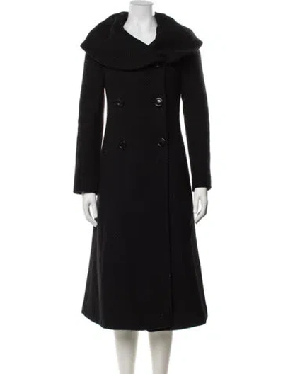 Pre-owned Searle Wool Coat In Black