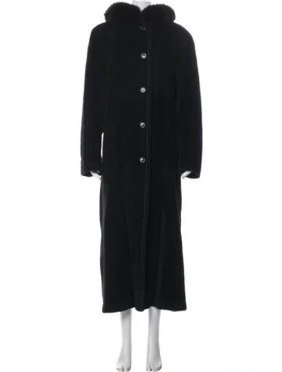 Pre-owned Searle Wool Coat In Blue