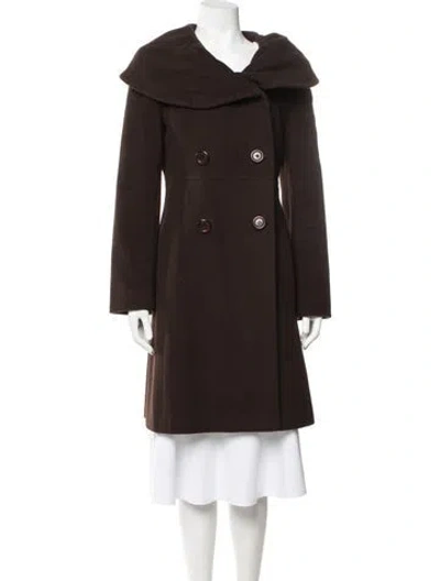 Pre-owned Searle Wool Coat In Brown