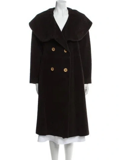 Pre-owned Searle Wool Faux Fur Coat In Brown