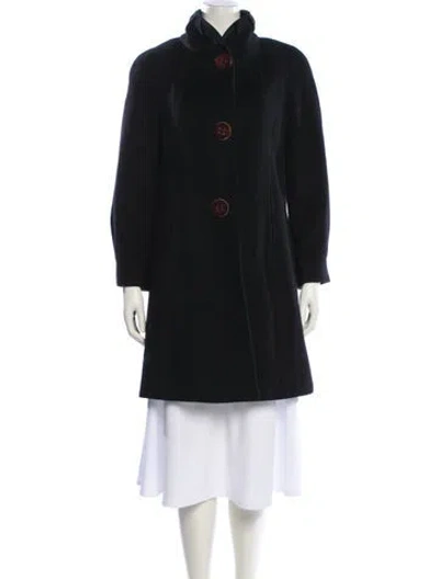 Pre-owned Searle Wool Faux Fur Vest In Black