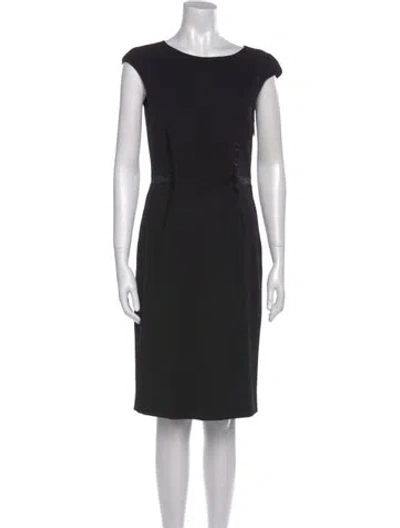 Pre-owned Searle Wool Knee-length Dress In Black