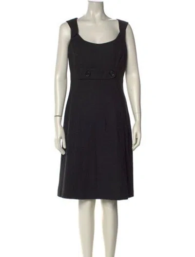 Pre-owned Searle Wool Knee-length Dress In Black